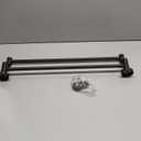 TocTen Double Bath Towel Bar - Thicken SUS304 Stainless Steel Towel Rack for Bathroom, Bathroom Accessories Double Towel Rod Heavy Duty Wall Mounted Towel Holder (Black,24IN) (Round 24 Inch)