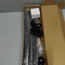 Anovo Flag Pole Kit- Upgraded Holder, Stainless Steel 5 FT Flag Poles with1 Inch Metal 360 Rotating Flag Pole Rings Two-Position Flag Pole Bracket Mounting for Outside House Porch (5 FT-Black)