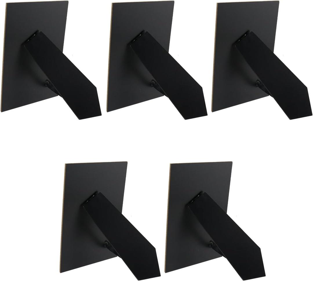 Bitray 5Pcs Easel Back for Picture Frame Black Picture Frame Back Stand 5 x 7 Inch Replacement Picture Frame Easel Back (5"/12.7cm x 7"/17.8cm x 0.1"/0.26cm)