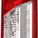 KUAFU Passenger Side Tail Light Compatible with 2015-2024 Ford Transit 150 250 350 350HD E-Transit Replacement for CK4Z13404A FO2801242 Taillight Rear Brake Tail Lamp Assembly (Red Lens+Clear Lens)