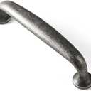Goo-Ki 6 Pack Weathered Nickel Drawer Handles, 3-3/4'' (96mm) c-c Antique Iron Cabinet Pulls Handle Vintage Retro Bar Pull Kitchen Hardware for Cupboard Bathroom