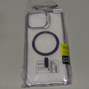 WOGROO for iPhone 15 Pro Max Case, Compatible with MagSafe, Magnetic Kickstand Case, Clear Purple