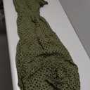 ZESICA Women's 2025 Summer Short Sleeve Maxi Dress Casual V Neck Hollow Out Eyelet Ruffle Swing A Line Long Dresses, Army Green, X-Large