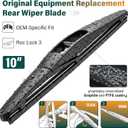 Windshield Wiper Blades Replacement for Mazda CX3 CX-3 2016 2017 2018 2019 2020 2021,Original Equipment Replacement Front Rear Wiper Blade Set - 22" 19" 10" (Set of 3)