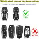 2 x Soft Key Fob Case Cover Compatible for Ford Explorer Mustang Edge F150 Fusion Accessories, Key Shell Bag Compatible for MKX MKZ MKC accessory (Transparent White)