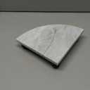 Round Marble Cheese/Cutting Board (8"L x 8"W, White)