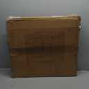 Cat Litter Box Enclosure Furniture, Hidden Handwoven Rattan Litter Box with Mat, Large Cat House with Metal Heightened Feet, 30.3 x 18.3 x 28 Inches, Indoor for Living Room, Bedroom White