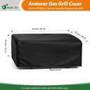 Grill Cover for Royal-Gourmet Royal-Gourme-t GT2005 2-Burner Portable Propane Gas Grill, Outdoor Royal-Gourme-t Gas Grill Cover Waterproof Tabletop Grill Covers - 26" L19" W10" H, Black