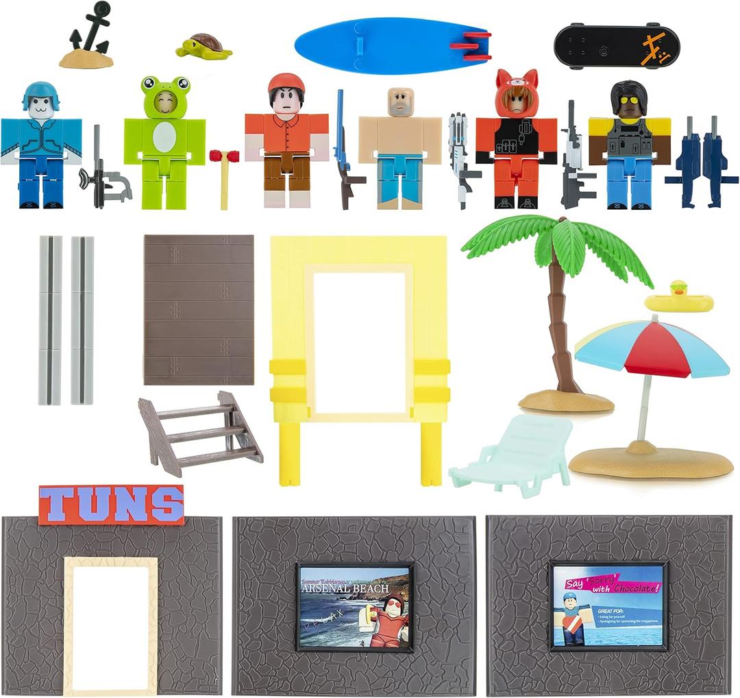 Roblox Action Collection - Arsenal: Operation Beach Day Deluxe Playset [Includes Exclusive Virtual Item]