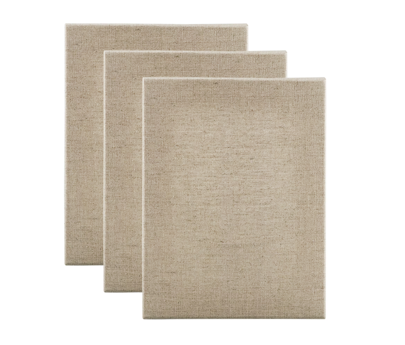 Jerry's Artarama Senso Clear Primed Linen Stretched Canvas 1-1/2", 3 Pack 24×36" - Durable Canvas for Painting with Medium Tooth Linen Weave Surface, Ideal for Oil, Acrylic and Alkyd Colors