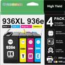 F FINDERS&CO 936e 936XL Ink Cartridges with Chip High Yield Compatible HP Officejet pro 9125e 9120e 9135e 9128e 9130e 9130b 9730e 9110b 9122e Printer (BK/C/M/Y)