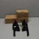 Plustool 5 Pack Matte Black Door Handles, Keyless Interior Door Knobs, Privacy Door Lever Locksets for Bedroom Bathroom, Heavy Duty Square Door Lock (2.0lb), Reversible for Left&Right Handled Doors