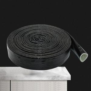 10 Feet Length Heat Shielded Fire Thermo Armor Fire Sleeve 3/8" ID,Silicone Coated Fiberglass Heat Protection for Automotive Hose Lines & Electrical WiringBlack 3/8" x10 Feet