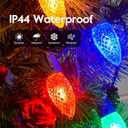 Minetom C9 Christmas Lights Outdoor, 150FT 75 LED Multicolor String Lights, Waterproof Connectable UL Certified C9 Lights for Xmas Tree Patio Roofline Garden Yard Holiday Party Indoor Outdoor Decor