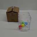 PINVNBY Bird Bath Box,Parrot No-Leakage Bathtub for Cage Hanging Tube Shower Box Cage Accessory with Water Injector and Balls Toys for Small Pet Birds Canary Lovebirds Budgies(6 Pcs)