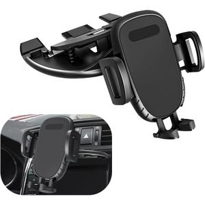 Yourkar Cell Phone Holder for Car, Hands Free Car Phone Holder for CD Slot, Silicone Pad Protection and 360 Rotation Cell Phone Mount Compatible with All Phone, Car Accessories