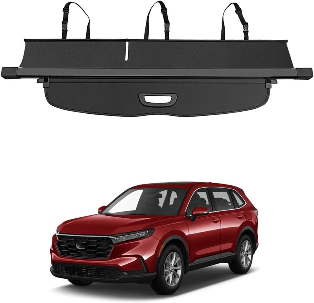 Vesul Compatible with Honda CR-V CRV 2025-2023 Retractable Rear Cargo Cover Security Shade Trunk Tonneau Cover Waterproof Anti-Peeping Luggage Privacy Screen No Gap Longer Latch Bar Fits Well (2023-2025 CRV)
