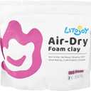 Pink Air Dry Foam Clay - Modeling, Soft, Light Weight for School Supply, Art Projects, Deco Flower Mirror, Cosplay Props, Fake Bake, Slime Supplies- 1.1 Lbs / 500 Grams (Pink)