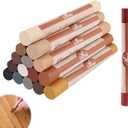 Wood Filler Sticks - 16 Colors Wood Repair Wax Crayons, Furniture Scratch Wax Stick Pen for Repairing Scratches, Scuffs, Cracks, and Holes on Wooden Floor, Cabinet, Laminate, Hardwood