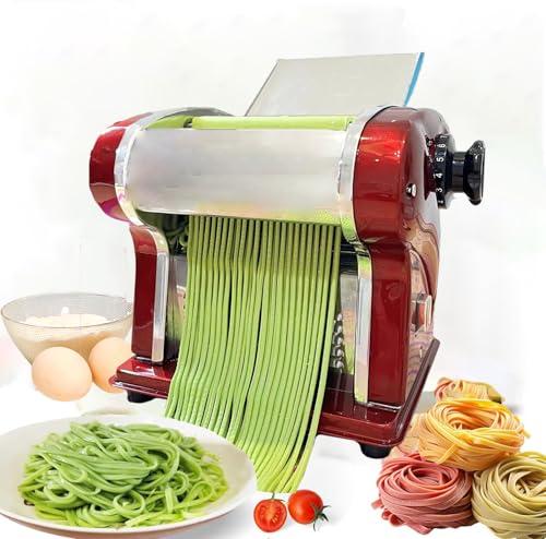 SHILINTONG Electric Pasta Noodle Maker Machine, Built-in 2.5 mm Blade, Dough Width 14 cm, 0.3-4 mm Adjustable Thickness, Output 5Kg/H for Home & Commercial Use