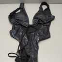 Women's Metallic Snakeskin One Piece Swimsuits Rave Outfit Bathing Suits S 