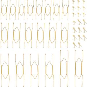 Generic 20 Pieces Invisible Plate Hangers, Dish Display Holder with 20 Pieces Hangers Hook and Nails for Decorative Plates and Art