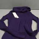 v28 Sweater Dress for Women Ribbed Knit Fitted midi Sexy Fall Winter Bodycon Cowl Neck Dresses (Small, Purple)