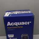 Acquaer 1/4 HP Automatic Swimming Pool Cover Pump, 2250 GPH Submersible Sump Pump with 3/4 Check Valve Adapter & 25ft Power Cord, Water Removal for Pool, Hot Tubs, Rooftops, Water Beds and more