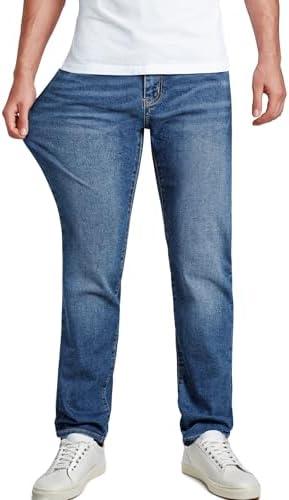 JMIERR Men's Stretch Jeans Regular Fit Straight Leg Casual Denim Pants, Size 40