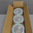 8 PCS Glass Meal Prep Containers with Lids, Airtight 3 Cup Glass Storage Containers Set, Round Deep Soup Containers with Lids for Leftover, Microwave, Dishwasher, and Freezer Safe (6pc)