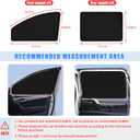 ZATOOTO Suede Car Window Shades 4PCS - Car Window Covers for Ultimate Privacy, UV Protection, and Heat Insulation, Side Window Sun Shade Perfect for Camping, Travel, Baby Safety, and Daily Use