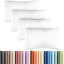 King Pillow Cases Set of 4 - Ultra Soft Hotel Quality Pillowcase Covers - Comfy, Cozy & Wrinkle Free - Shrinkage, Stain and Fade Resistant - Machine Washable Pillow Protectors - 4 Piece Set - White