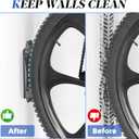 Goovilla Swivel Bike Wall Mount 2 Pack, Space Saving Bike Hangers for Garage with Screw and Easy Installation, Metal Vertical Bike Rack Wall Mount Holds up to 66.2lbs with No-scratch Protection, Black