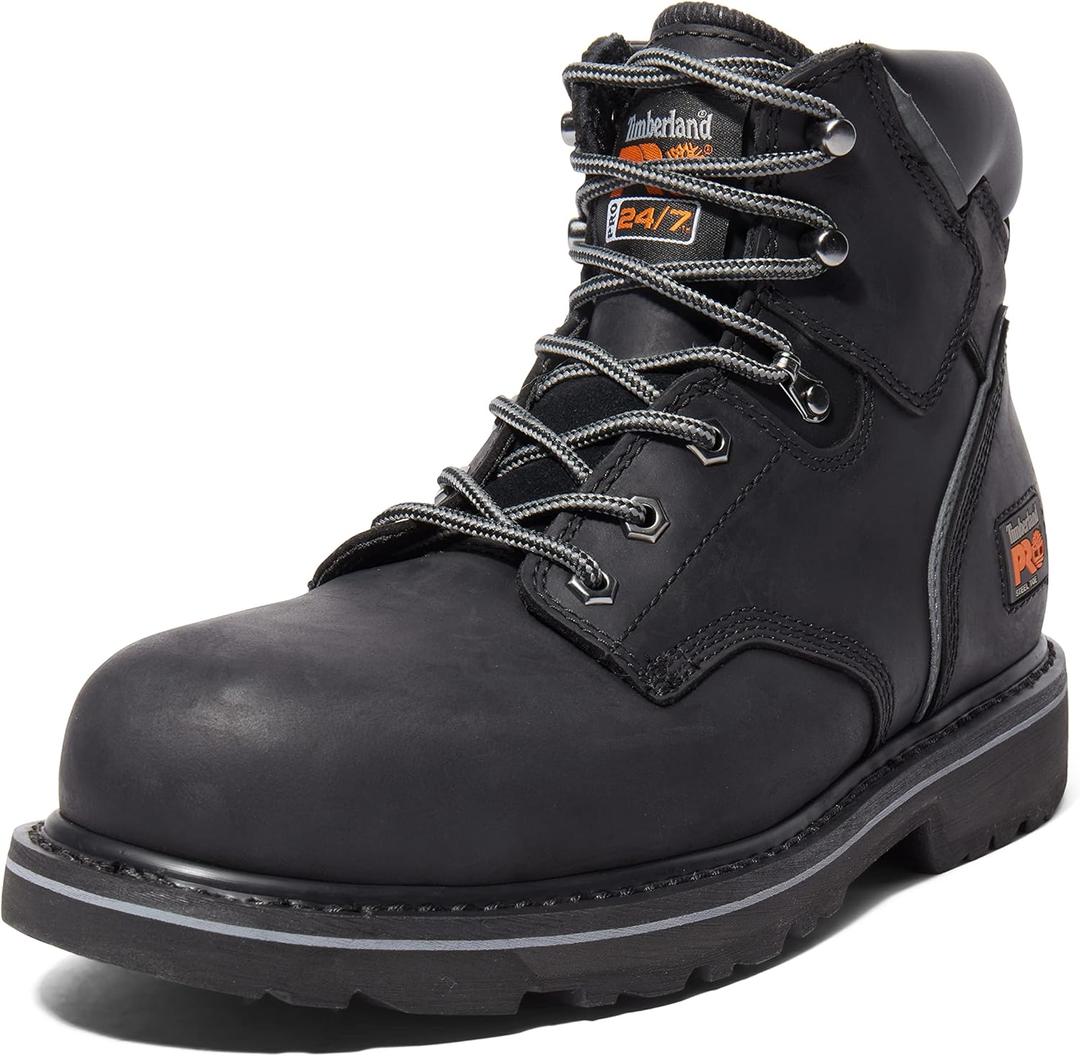Timberland PRO Men's Pit Boss 6 Inch Steel Safety Toe Industrial Work Boot (10.5, Black-2024 New)