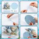 Shimeyao Beach Seashell Metal Paper Towel Holder Ocean Seashell Coral Starfish Kitchen Decor Accessories Large Metal Towel Holder Stand Coastal Decor for Kitchen Bathroom Home