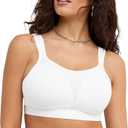 Champion Women's Sports Bra, High-Impact, Maximum Support, Breathable, Moisture-Wicking Fabric (White) 36DD