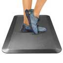 Anti-Fatigue Floor Mat, Ergonomic Comfort Standing Desk & Kitchen Mat, Non-Slip Backing with Beveled Edge, Grey
