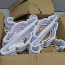 Kids Hangers - 100 Pack, 11.5 Inch White Baby & Toddler Hangers for Closet - Ideal for Baby Standard Use