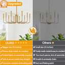 Gold 10-Light Farmhouse Chandelier for Dining Room Lighting Fixtures Hanging, Vintage Candle Pendant Light Fixtures Chandelier for Bedroom, Foyer and Living Room