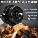 Criditpid 14 Inch Pure Copper Shutter Exhaust Fan, Black Through Wall Ventilation Exhaust Fan with ON/OFF Switch for Gable, Home, Shed, Garage, Basement, Kitchen, Attic Ventilation, 1088CFM, 1450RPM.