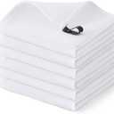 Homaxy 100% Cotton Waffle Weave Dish Cloths - 6 Pack Soft and Absorbent Dish Towels - 12 x 12 Inches Quick Dry Dish Rags - White