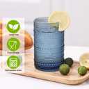 Moretoes Large 15oz Blue Hobnail Drinking Glass Set of 12