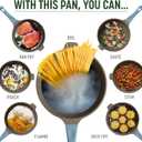 Goodful All-in-One Pan, Multilayer Nonstick, High-Performance Cast Construction, Multipurpose Design Replaces Multiple Pots and Pans, Dishwasher Safe Cookware, 11-Inch, 4.4-Quart Capacity, Blue Mist