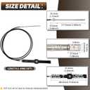12FT 14FT 15FT 18FT 19FT Mechanical Rack & Pinion Steering Cable SSC134XX, Back Mount Rack Single Cable Compatible with Seastar SH5210P, SH5230P, SB39526P, SB39544P, SS14115 SS15115