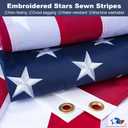 American flags for outside 3x5 (2 Pack),2 PCS 3x5 American flag outdoor Heavy Duty,Durable Nylon Reinforced USA Flag with Embroidered Stars, Sewn Stripes, Brass Grommets,All Weather United States Flag | USA Flag | UV Protection | Fade Resistant | Brass Grommets | Indoor Outdoor Decorations | All Weather Outdoor