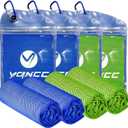YQXCC 4 Pack Cooling Towel (40"x12") Cool Cold Towel for Neck, Microfiber Ice Towel, Soft Breathable Chilly Towel for Yoga, Golf, Gym, Camping, Running, Workout & More Activities