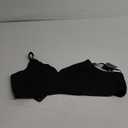 OEAK Womens Comfortable Wireless Bras Push Up Seamless Bralettes Soft V Neck Brassiere Scalloped Full Coverage Everyday Bra (3X-Large, Black)
