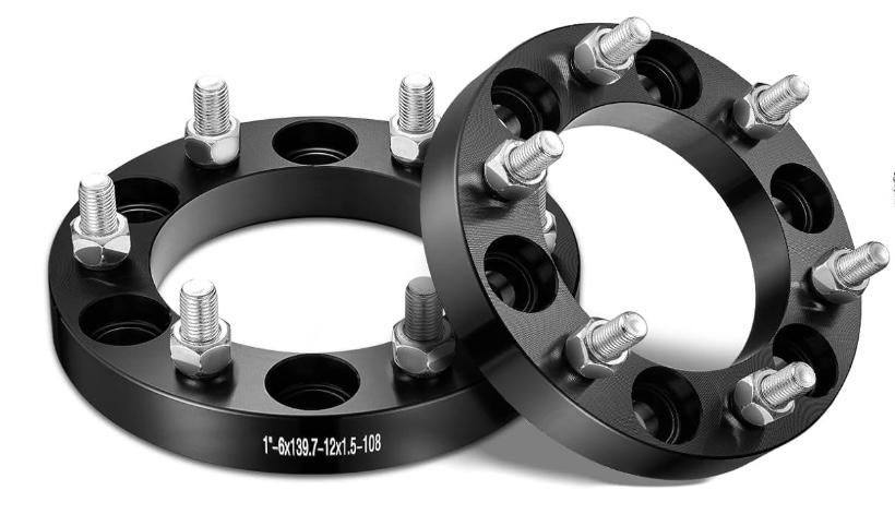 BDFHYK 6x139.7mm Wheel Spacers 1 inch (25mm) Compatible with Toyota 2Runner Tacoma Tundra FJ Cruiser Land Cruiser, Forged 6 Lug Wheel Adapters M12x1.5 & 108 mm Hub Bore, Set of 2, Not Hubcentric