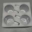 Smilatte 16 OZ Porcelain Coffee Mugs, Classic Blank Ceramic Cup with Large Handle for Tea Latte Cappuccino, Set Of 4, White