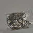 Antique Brass Curtain Rings with Eyelets for Up to 3/4-inch Curtain Rods (Set of 30 PCS Curtain Rings) (1 inch Inner Diameter)